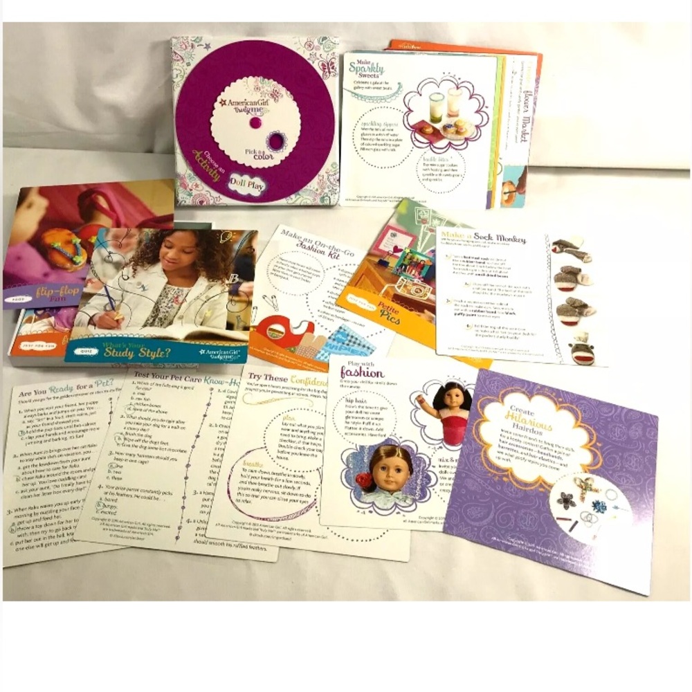 American girl Truly Me activity card set. game designed to inspire imagination.